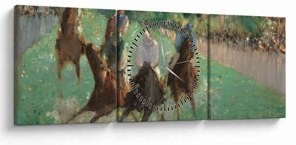 Obraz - Edouard Manet, At the Races, reprodukce (s hodinami) (90x30 cm)