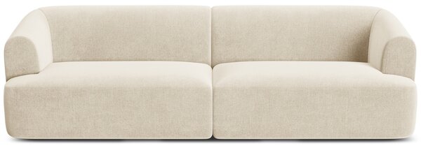 -25 % Dny MOMENTI– Cosmopolitan Design Světle béžová sametová čtyřmístná pohovka Campi 255 cm