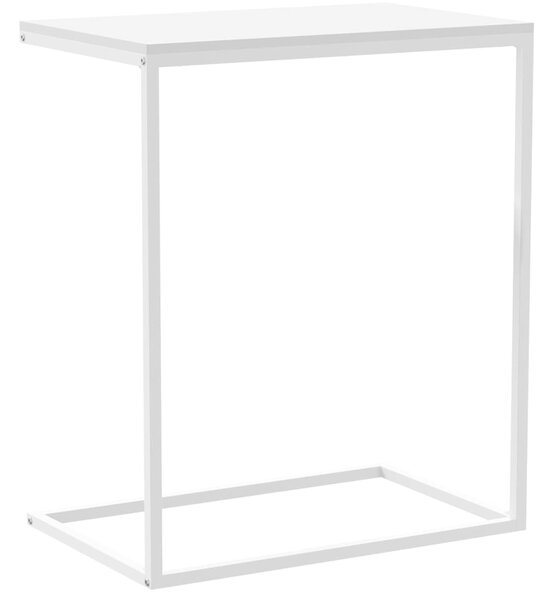 Odkládací stolek bílý 55 x 35 x 66 cm kompozitní dřevo 336134