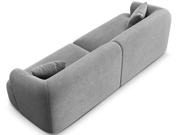 -25 % Dny MOMENTI– Cosmopolitan Design Šedá sametová čtyřmístná pohovka Campi 255 cm