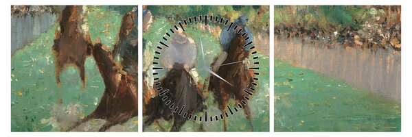 Obraz - Edouard Manet, At the Races, reprodukce (s hodinami) (90x30 cm)