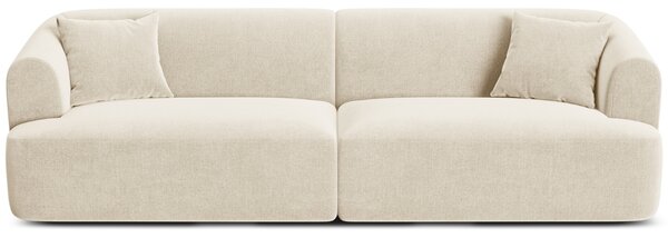 -25 % Dny MOMENTI– Cosmopolitan Design Světle béžová sametová čtyřmístná pohovka Campi 255 cm