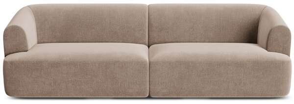 Cosmopolitan Design Béžová sametová čtyřmístná pohovka Campi 255 cm