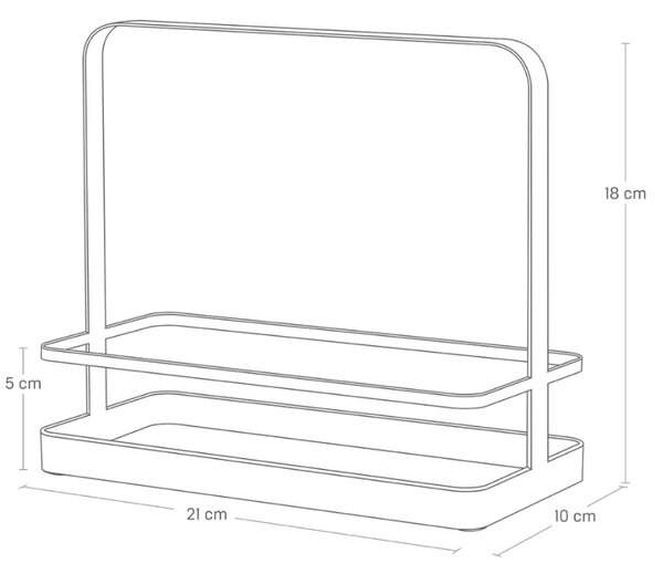 YAMAZAKI Bílý kovový kuchyňský stojan Tower 21 cm