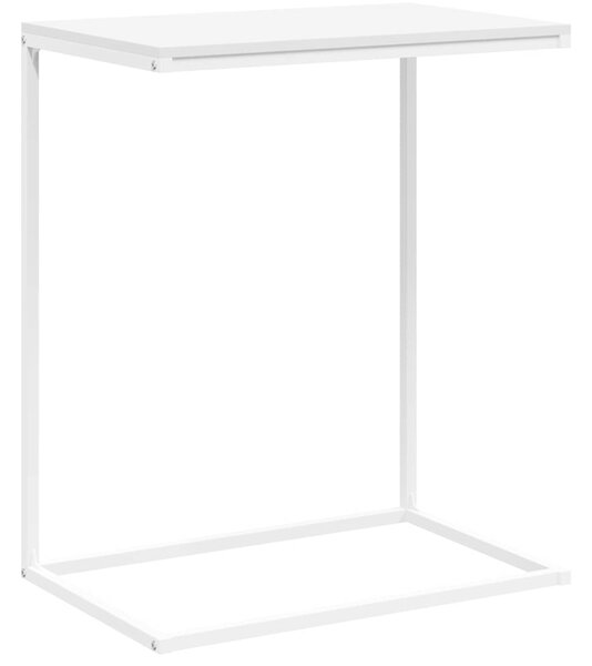 Odkládací stolek bílý 55 x 35 x 66 cm kompozitní dřevo 336134