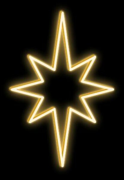 DecoLED LED světelná hvězda na VO, 35x50 cm, teple bílá
