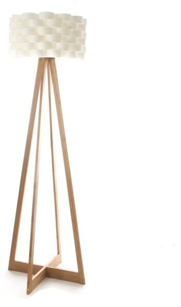 Bambusová stojací lampa - bílá, výška 150 cm