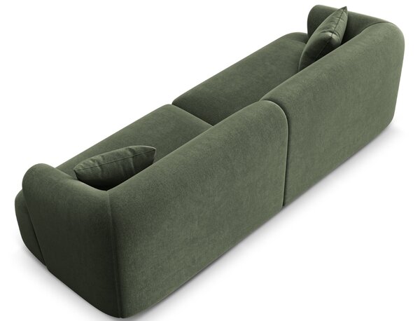 -25 % Dny MOMENTI– Cosmopolitan Design Zelená sametová čtyřmístná pohovka Campi 255 cm