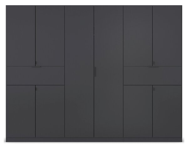 Šatní skříň TICAO V metalická šedá, šířka 271 cm