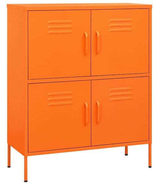 Úložná skříň oranžová 80 x 35 x 101,5 cm ocel 336138