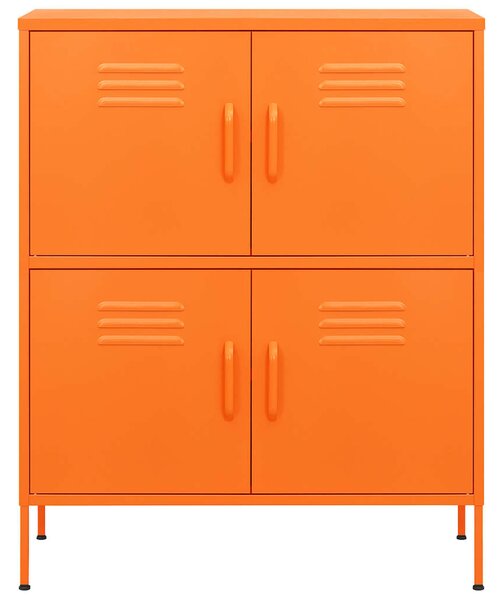 Úložná skříň oranžová 80 x 35 x 101,5 cm ocel 336138