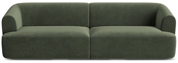 -25 % Dny MOMENTI– Cosmopolitan Design Zelená sametová čtyřmístná pohovka Campi 255 cm