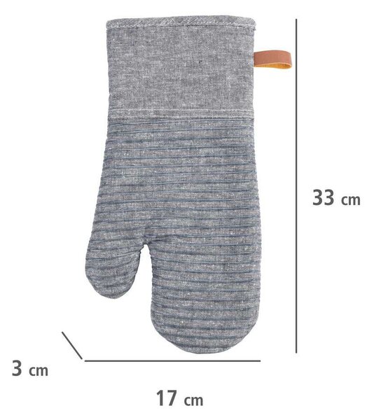 Kuchyňské chňapky ADA STRIPES, 2 ks, šedé, bavlněné, WENKO