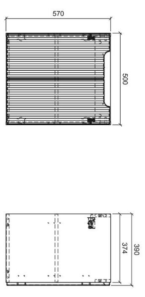 Comad Nova Cashmere skříňka 50x39x57 cm pod umyvadlo závěsná béžová NOVA CASHMERE 82-50-2D