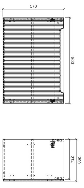 Comad Nova Cashmere skříňka 80x39x57 cm pod umyvadlo závěsná béžová NOVA CASHMERE 82-80-2D