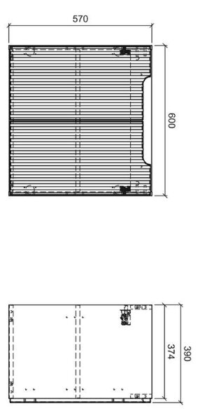 Comad Nova Cashmere skříňka 60x39x57 cm pod umyvadlo závěsná béžová NOVA CASHMERE 82-60-2D