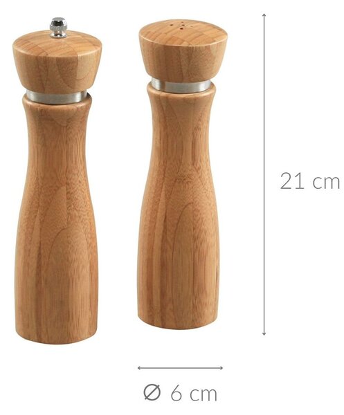Bambusová mlýnek na sůl a pepř, 2 ks, KESPER