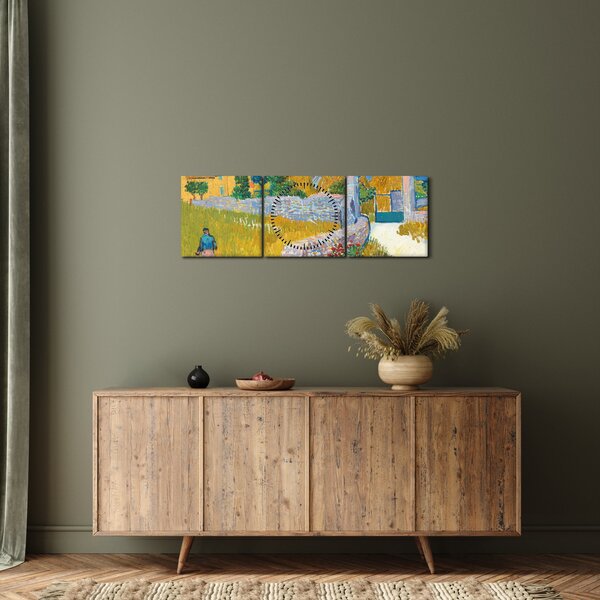 Obraz - Vincent van Gogh, Farmhouse in Provence, reprodukce (s hodinami) (90x30 cm)