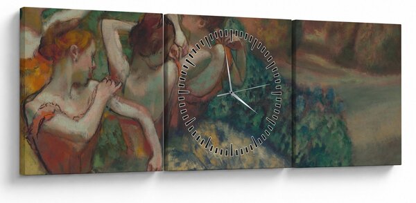 Obraz - Edgar Degas, Four Dancers, reprodukce (s hodinami) (90x30 cm)