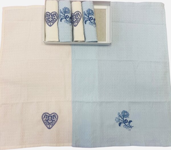 Utěrky na nádobí vaflové Love 6ks 40x60cm TiaHome
