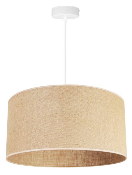 Závěsné svítidlo Juta, 1x jutové stínítko, (výběr ze 2 barev konstrukce), (fi 45cm)