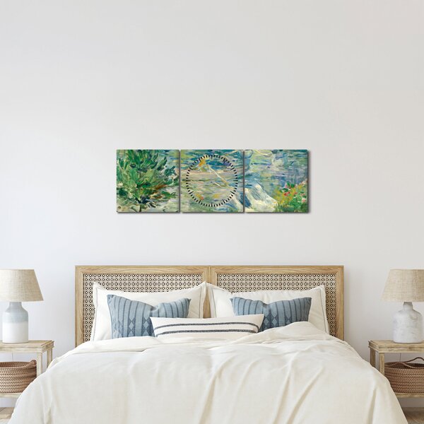 Obraz - Berthe Morisot, Girl in a Boat with Geese, reprodukce (s hodinami) (90x30 cm)