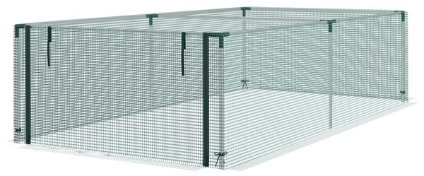 Zelený skleník Outsunny na rajčata s rolovacími dveřmi, HDPE, rozměry 125D x 248Š x 62,5V cm | Aosom