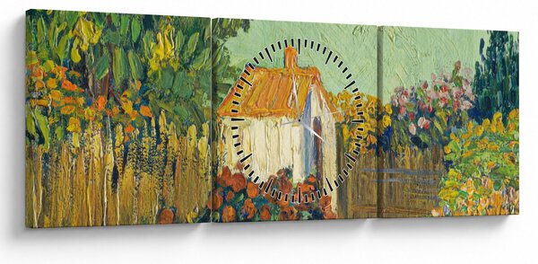 Obraz - Imitator of Vincent van Gogh, Landscape, reprodukce (s hodinami) (90x30 cm)