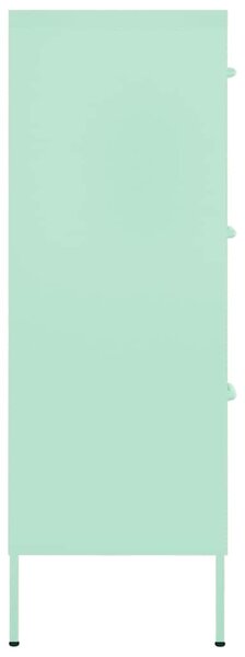 Zásuvková skříň mátová 80 x 35 x 101,5 cm ocel 336149