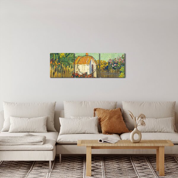 Obraz - Imitator of Vincent van Gogh, Landscape, reprodukce (s hodinami) (90x30 cm)
