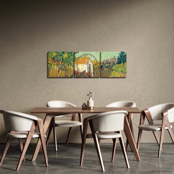 Obraz - Imitator of Vincent van Gogh, Landscape, reprodukce (s hodinami) (90x30 cm)