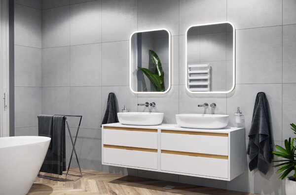 Excellent Lumiro zrcadlo 70x100 cm obdélníkový s osvětlením s vyhřívací podložkou DOEX.LU100.070.AC