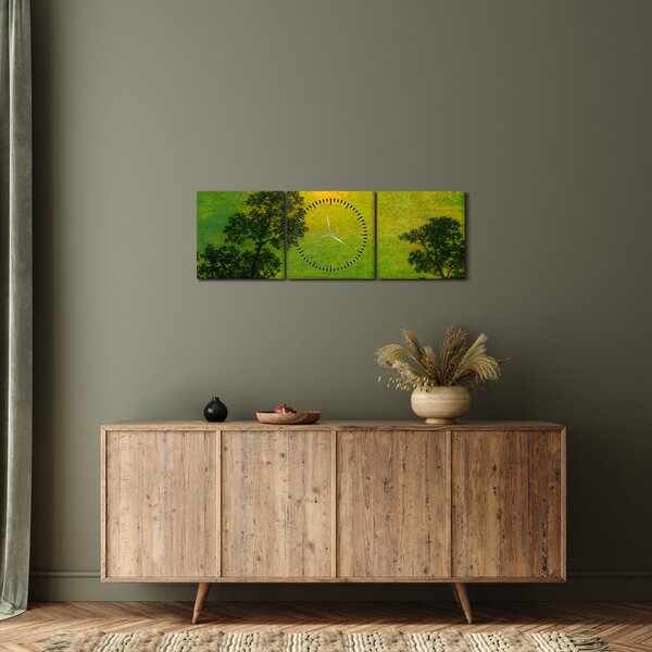 Obraz - Imitator of Ralph Albert Blakelock, Moonlight, reprodukce (s hodinami) (90x30 cm)