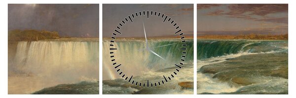 Obraz - Frederic Edwin Church, Niagara, reprodukce (s hodinami) (90x30 cm)