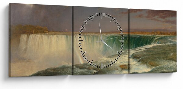 Obraz - Frederic Edwin Church, Niagara, reprodukce (s hodinami) (90x30 cm)