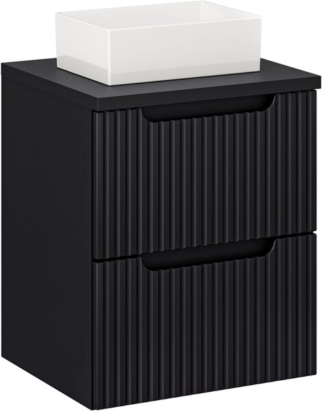Sada skříňka Comad Nova Black NOVA BLACK D2 82-50-2S, umyvadlo Comad Gaja UN-GAJA35-SW 78570A(35), NOVA BLACK B 89-50