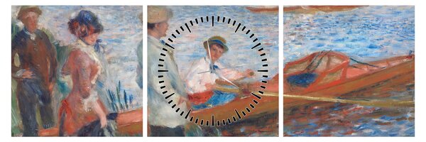 Obraz - Auguste Renoir, Oarsmen at Chatou, reprodukce (s hodinami) (90x30 cm)
