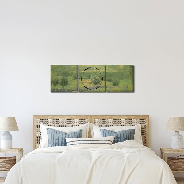 Obraz - Julian Alden Weir, Obweebetuck, reprodukce (s hodinami) (90x30 cm)