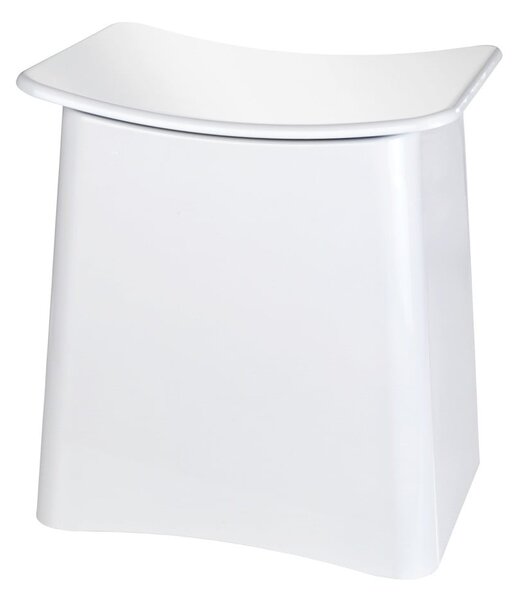 Bílá taburetka s úložným prostorem Wenko Wing, 33 l