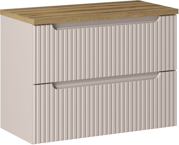 Sada skříňka Comad Nova Cashmere NOVA CASHMERE 82-80-2S, deska Comad Nova Oak NOVA OAK A 89-80
