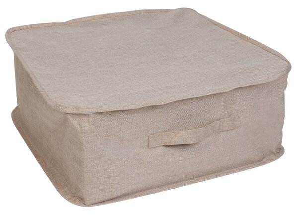 Textilní úložný box na oblečení a přikrývky se zipem Compactor SANDY 46 x 46 x 20,5 cm