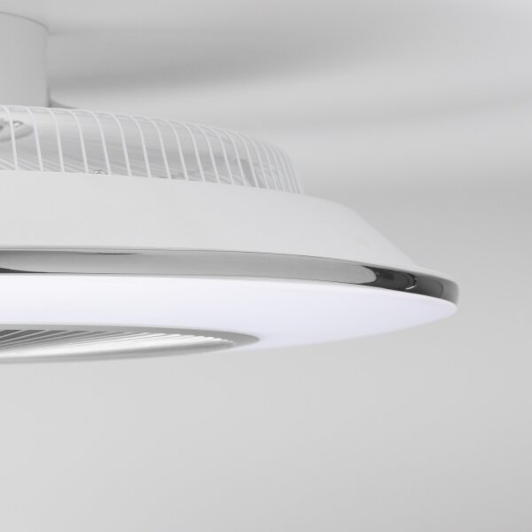 Brilagi - LED Stmívatelné svítidlo s ventilátorem AURA LED/38W/230V stříbrná +DO