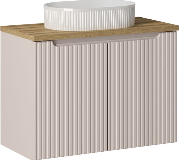 Sada skříňka Comad Nova Cashmere NOVA CASHMERE 82-80-2D, umyvadlo Comad Beyond BEYOND 5 WHITE ( E-6564 ), NOVA OAK A 89-80