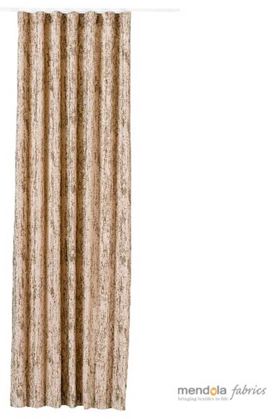 Mendola Závěs s řasící stuhou Lussuria, 140 x 260 cm, Světlá Hnědá