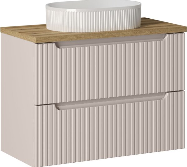 Sada skříňka Comad Nova Cashmere NOVA CASHMERE 82-80-2S, umyvadlo Comad Beyond BEYOND 5 WHITE ( E-6564 ), NOVA OAK A 89-80