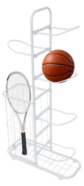 Stojan na míče Regál na míče Regál na basketbalové míče Organizér do garáže na sportovní vybavení 5 košů na míče Regál na basketbalové míče s odnímatelným stojanem