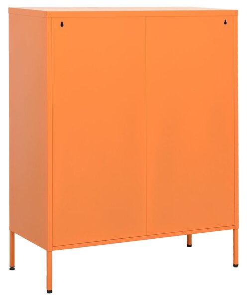 Úložná skříň oranžová 80 x 35 x 101,5 cm ocel 336156