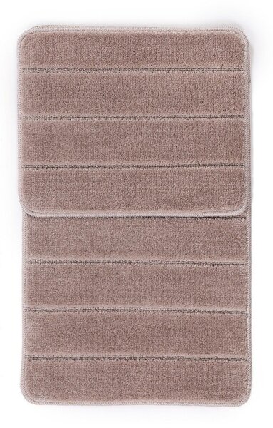 Hnědé koupelnové předložky v sadě 2 ks 50x80 cm Yeni Cizgli – Foutastic