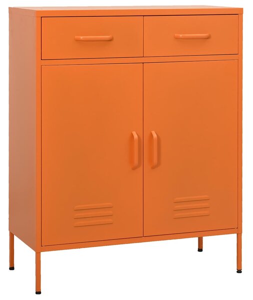 Úložná skříň oranžová 80 x 35 x 101,5 cm ocel 336156