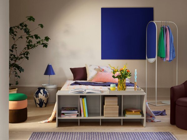 Bavlněný přehoz Linda Baja Blue 130 × 180 cm